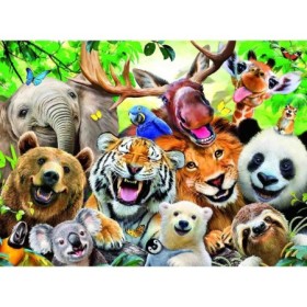 Puzzle selfie cu animale exotice 300 piese